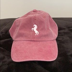 DphiE Designs Unicorn Embroidered Hat in Burgundy